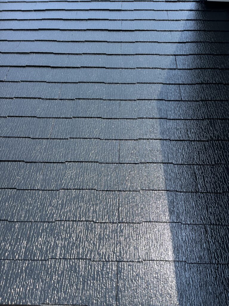 茨木市 屋根塗装　無機コートクリアー