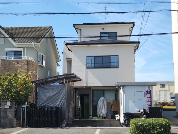 茨木市　外壁塗装　防水工事　屋根カバー