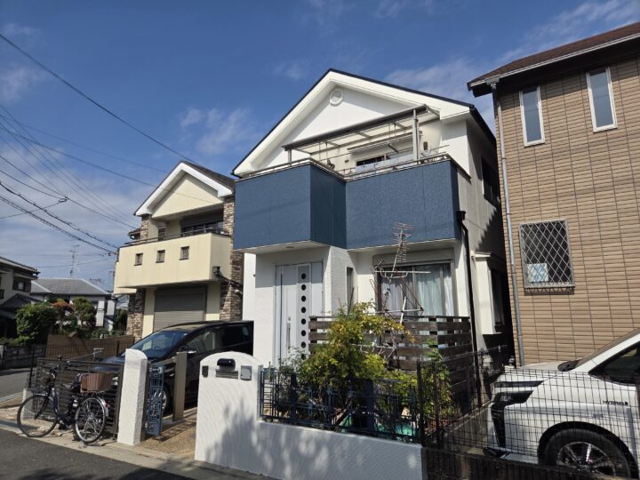 枚方市にて劣化が気になったため外壁塗装、屋根塗装