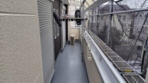 茨木市春日にてグランセラ2液の塗装をしました