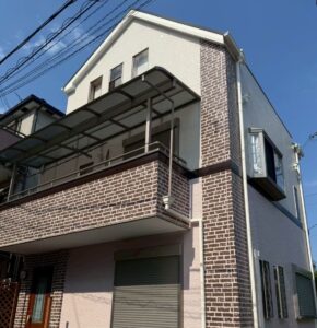 茨木市にて外壁塗装を施工させていただきました。